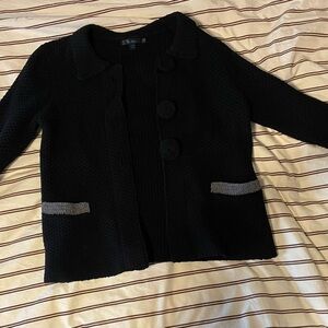 Black Sweater with Gray Accents